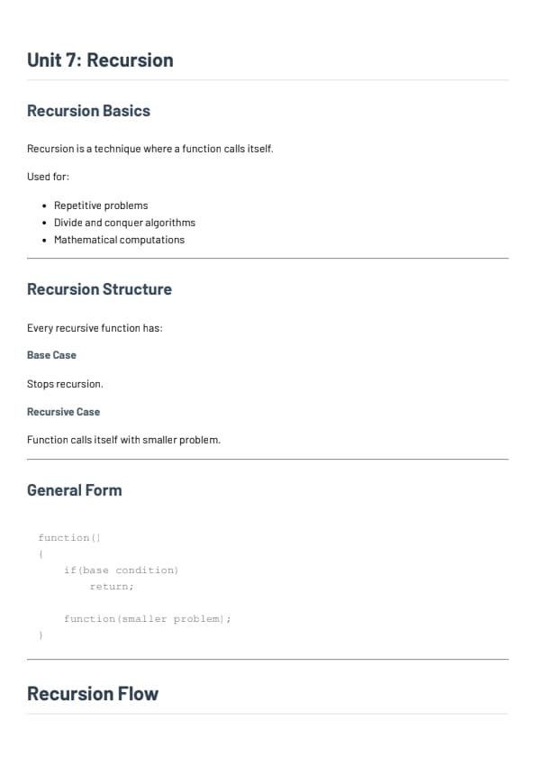 Recursion Notes